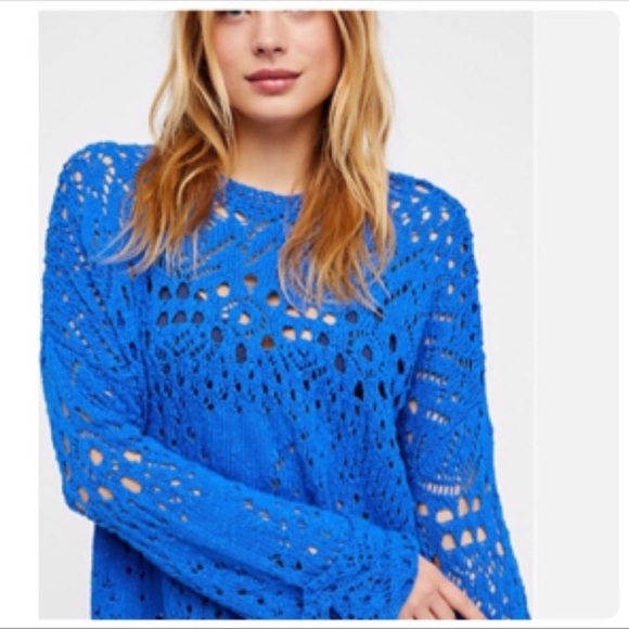 Free People TRAVELING LACE SWEATER SIZE XSMALL NWT - Picture 7 of 13